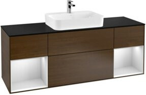 V&B Waschtischunterschrank Finion Wandbeleuchtung in Weiß lackiert, Breite: 160 cm - Bild 1