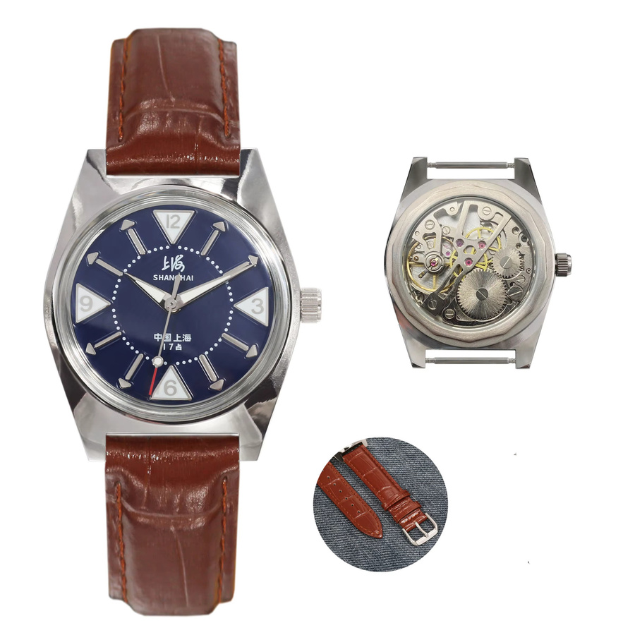 HEIMDALLR Armbanduhr, Handaufzug, Edelstahl, 36 mm, Blau, Herren - Bild 2