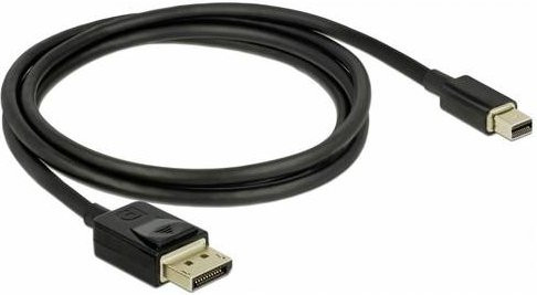 Delock Mini-DisplayPort auf DisplayPort Anschlusskabel, 8K 60Hz, Schwarz, Länge: 1 m - Bild 1