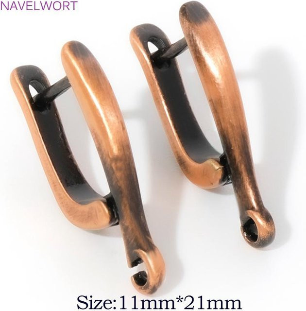 Ohrhaken Antik Bronze, Messing, Ohrringbefestigungen - Bild 1