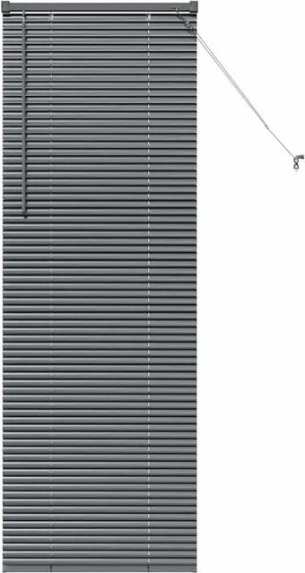 vidaXL Balkenjalousien mit Vorhängen aus Aluminium in Dunkelgrau, B: 175 cm, H: 65 cm - Bild 1