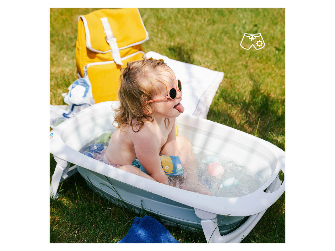 BADABULLE Faltbare Babybadewanne mit Temperaturanzeige und Ablassstopfen, rutschfest - Bild 2