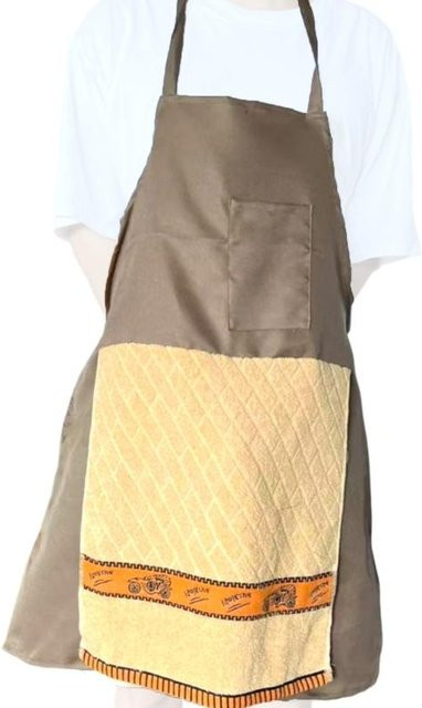 Verstellbare Kochschürze für Erwachsene mit Tortilla-Design in Beige - Bild 1
