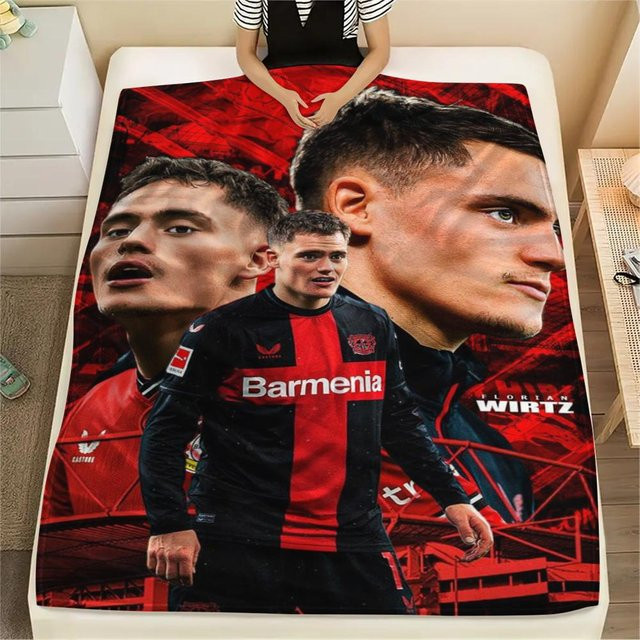 On My Love Home Flanelldecke mit Florian Wirtz Druck, Braun, B/H: 80 x 120 cm - Bild 1
