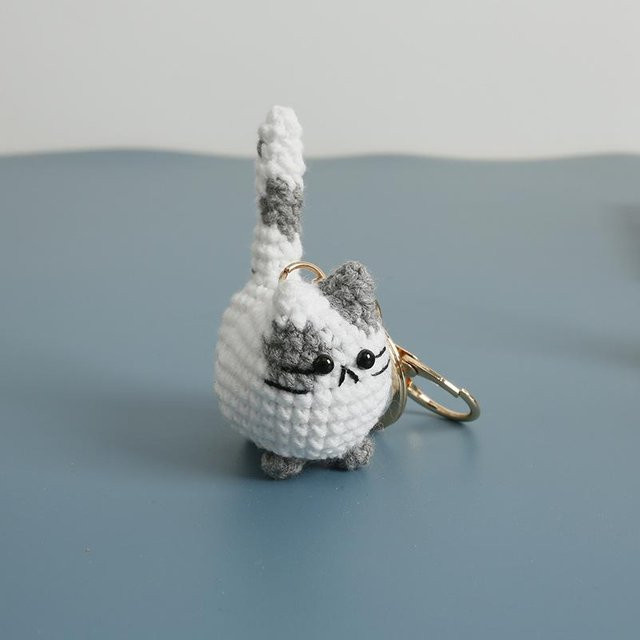 Linyi toy Schlüsselanhänger, Häkel-Kätzchen, Unisex - Bild 1