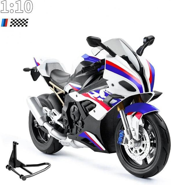 Linyi toy car S1000Rr Motorradmodell, 1:10, Metall, mit Licht und Ton, ab 14 Jahren - Bild 1