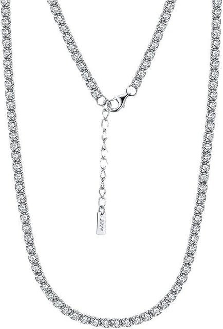 Halskette Tenniskette, 925 Sterlingsilber, Zirkon, Damen, 35+5cm - Bild 1