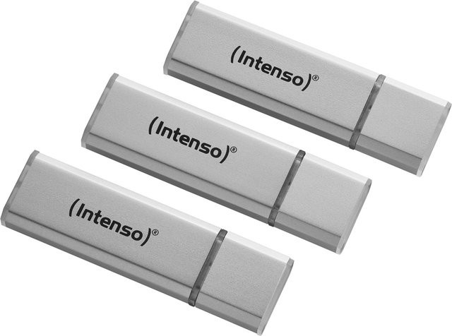 Intenso Alu Line 32 GB USB 2.0 USB-Stick Triplepack in Silber - Bild 1