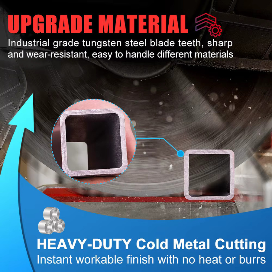 XCAN Hartmetall-Kreissägeblatt Metall-Trennscheibe für Stahl, Farbe: Silber, Durchmesser: 305 mm, Bohrung: 25,4 mm, 60 Zähne - Bild 2