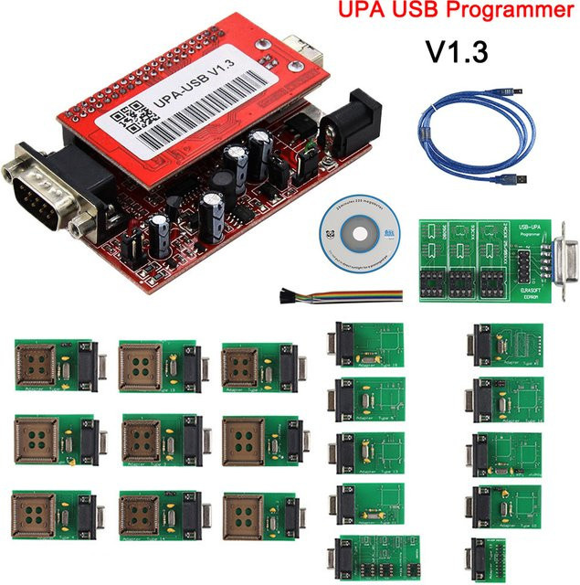 UPA USB Programmierer V1.3 Eeprom Adapter Haupt Einheit für Motorola Auto ECU Chip Tuning OBD2 Diagnose-Tool in Rot - Bild 1