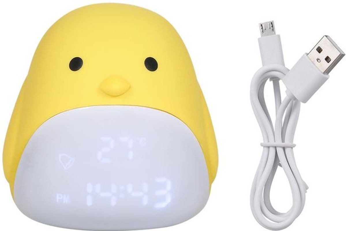 Chick Digitaler Wecker mit Nachtlicht, Thermometer und Datumsanzeige, weiß - Bild 1