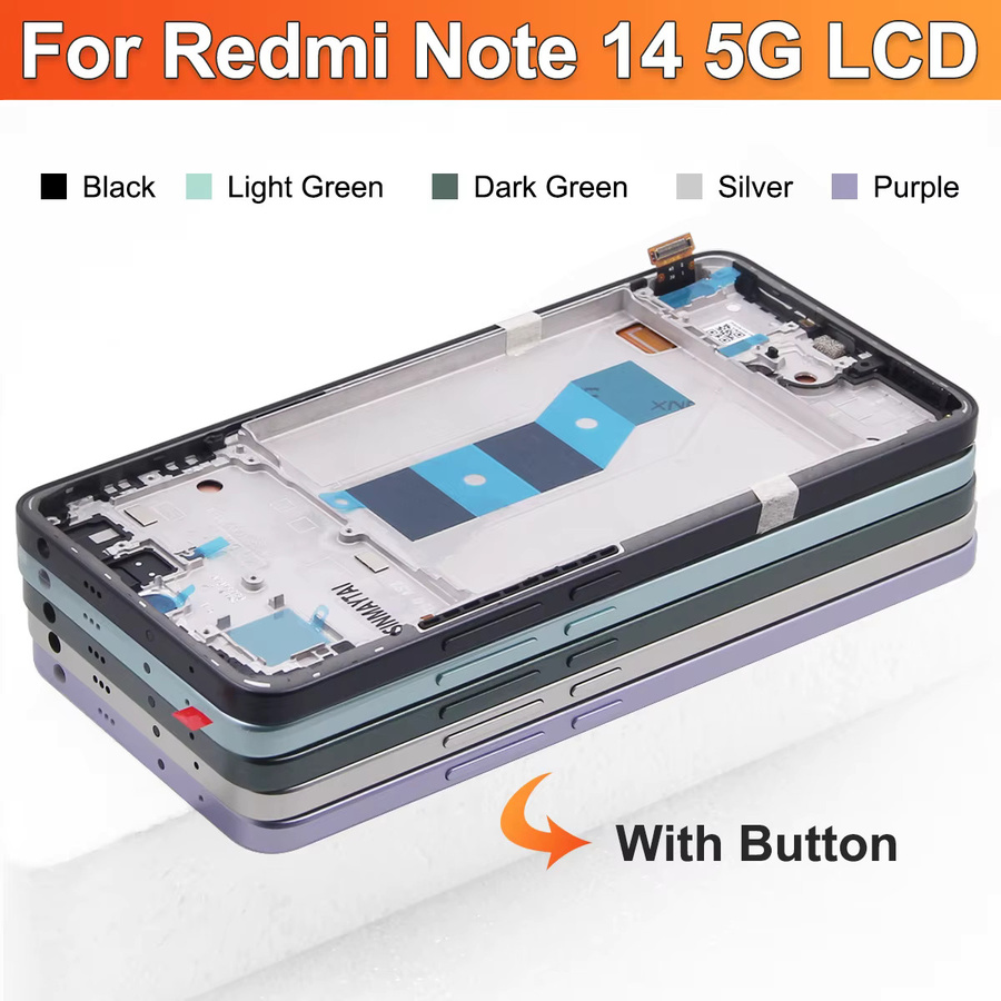 Xiaomi Redmi Note 14 5G Ersatz Display mit 6,67 Zoll AMOLED LCD Touchscreen Digitizer in Schwarz - Bild 2