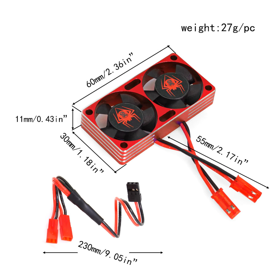 RS RC Auto Motor Kühlkörper, 1-teiliges Set, wasserdicht, Legierung - Bild 2