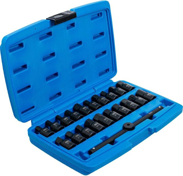 BGS Ölwannen Spezial Einsatz Satz mit 21 Teilen, Antrieb Innenvierkant 10 mm (3/8 Zoll) aus Chrom-Vanadium - Bild 2