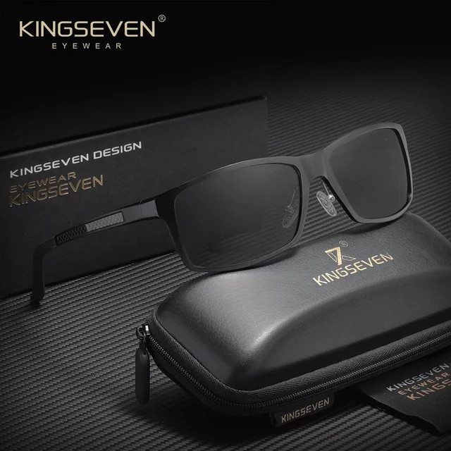 KINGSEVEN Sonnenbrille, Herren, Vollrand, rechteckig, Kunststoff, polarisiert - Bild 1