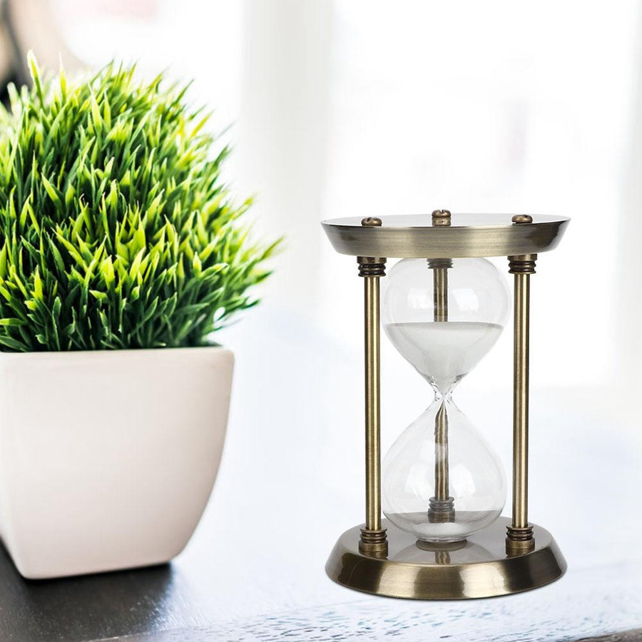 TOMTOP JMS Sanduhr Timer in schlichtem Stil aus Glas und Metall für die Heimdekoration - Bild 4