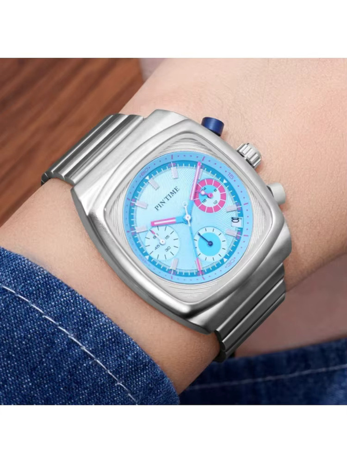 STARPERISH Armbanduhr Quarz, Edelstahl, Blau, Herren - Bild 3