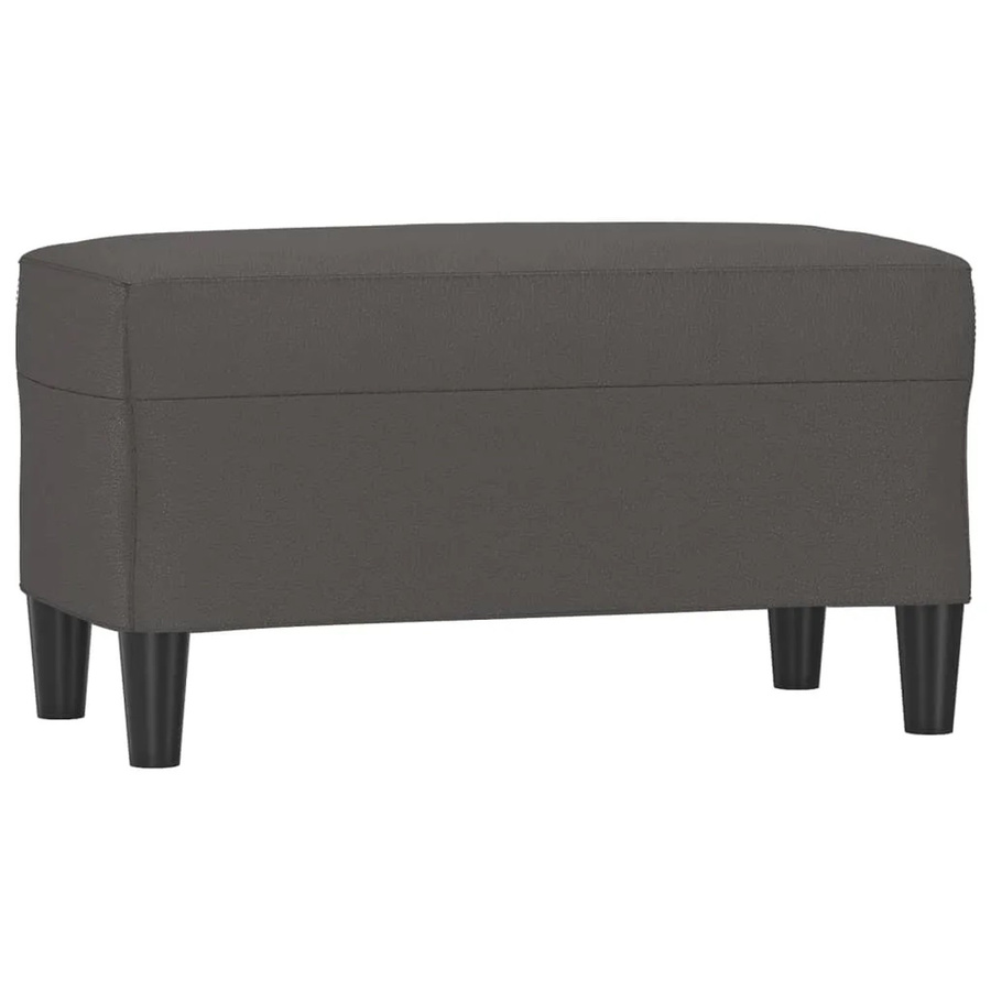 vidaXL Sitzbank aus Kunstleder in Grau, B/T/H: 70 x 35 x 41 cm - Bild 2
