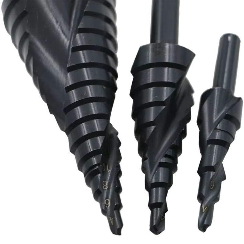 LouCnloin HSS Kobalt Stufenbohrer Set mit Stickstoffspirale für Metall, Schwarz, 4-32 mm - Bild 5