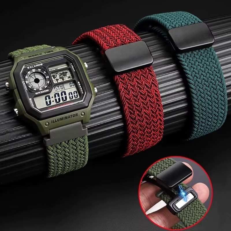 Casio Uhrenarmband, gewebtes Nylon, Herren - Bild 1