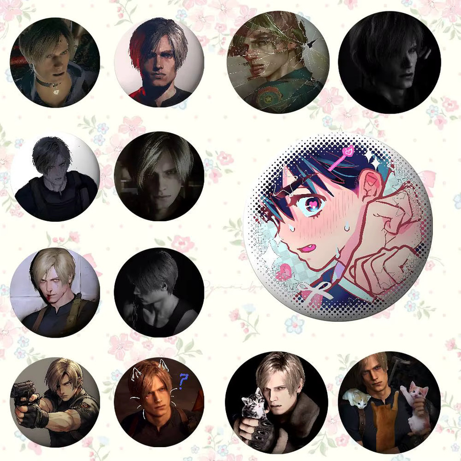 Brosche L-Leon Kennedy Abzeichen, Weißblech, Metall - Bild 5