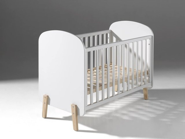 Vipack Babybett Kiddy aus Massivholz in Weiß, B/T/H: 120 x 60 x 3 cm
