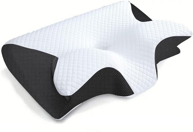 Binchi Fitness 2 in 1 Ergonomisches Memory-Schaum-Nackenkissen Schwarz - Bild 1