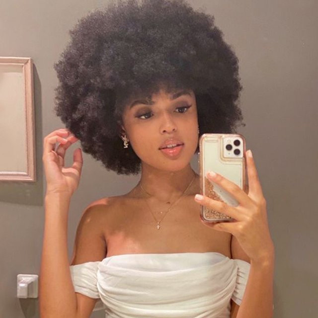 Tomiyaa Afro Kinky Curly Perücke, 10 Zoll, Damen, 100% Brasilianisches Echthaar - Bild 1