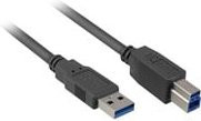 Sharkoon USB 3.2 Gen 1 Kabel USB-A auf USB-B in Schwarz - Bild 1
