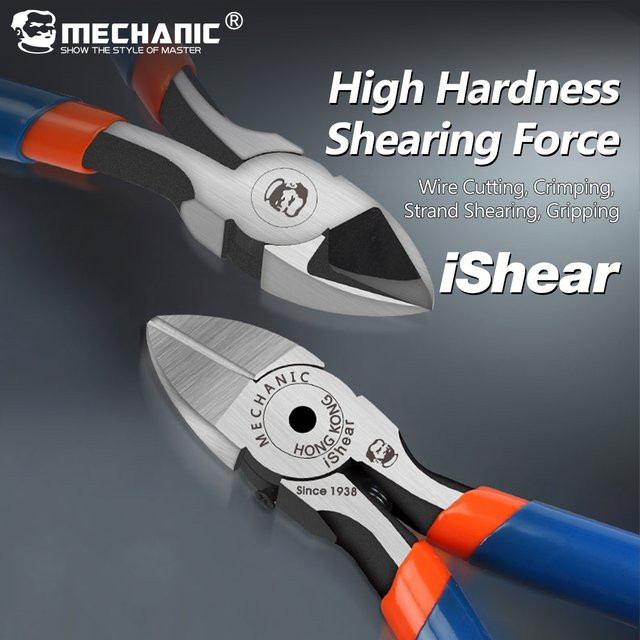 MECHANIC iShear Diagonal-Schneidezange aus Chrom-Vanadium-Stahl für Elektriker - Bild 1
