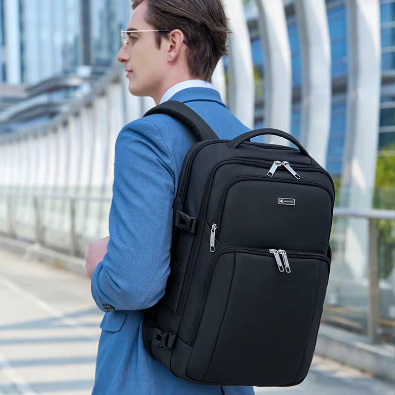 WIERSOON Business Rucksack mit USB-C Anschluss für Laptop und Reisen in Schwarz oder Grau - Bild 5