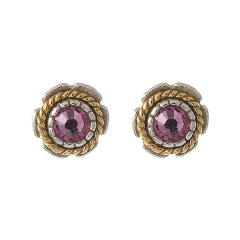 SIGO Ohrstecker 925 Silber, Zirkonia, pink - Bild 1