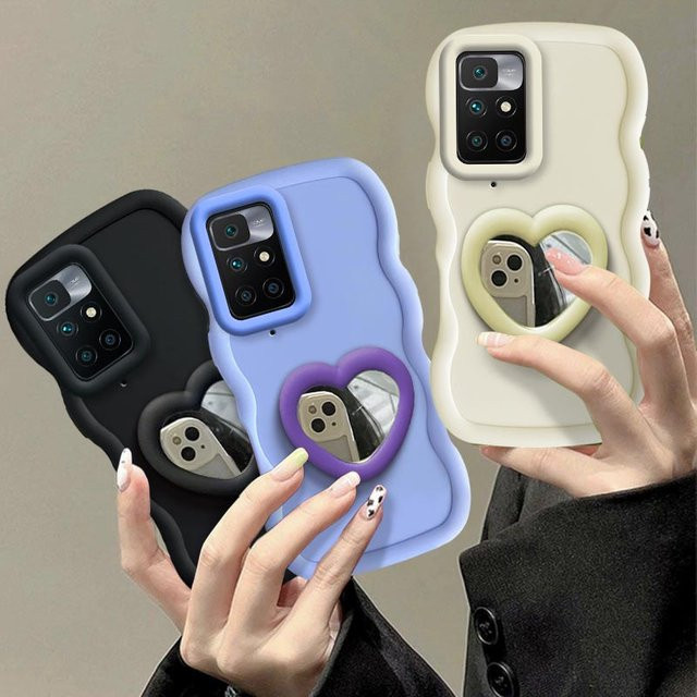 Wellenförmige Silikon-Handyhülle für Redmi 14C 13C 15C 12C 11A 10A 10 Prime in Weiß - Bild 1