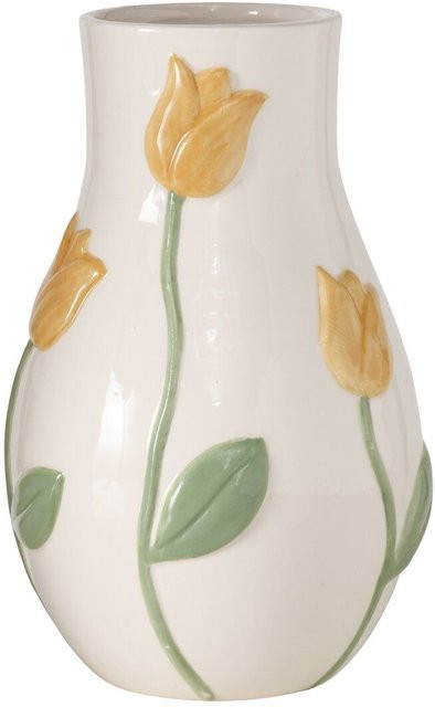Vase LISETTE aus Steingut in Bunt, Höhe: 20,0 cm, Breite: 13,0 cm, Tiefe: 13,0 cm - Bild 1