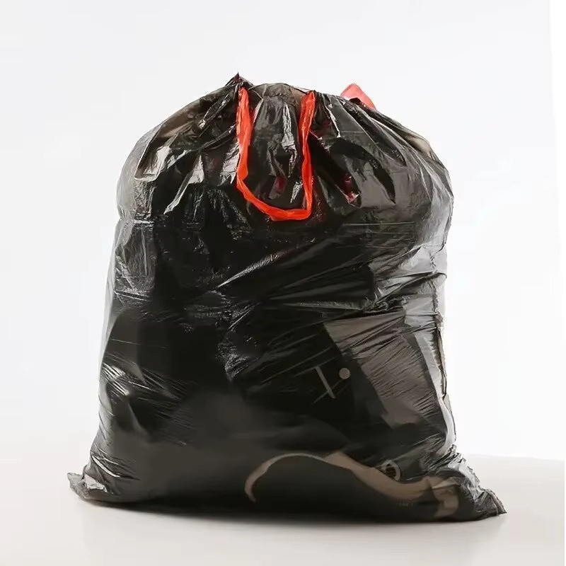 15 Rollen schwarze Kordelzug-Müllsäcke aus Kunststoff für Garten, Büro und Küche - Bild 5