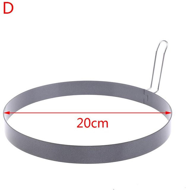 Bunny House Pfannkuchen Ring Form aus Edelstahl in Schwarz und Grau, Durchmesser: 20 cm - Bild 1