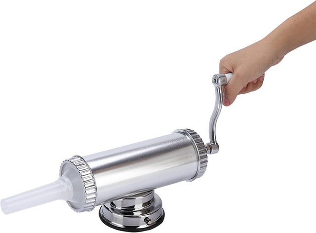 mfySpace Wurstfüller aus Aluminiumlegierung in Weiß und Silber für den Heimgebrauch - Bild 1