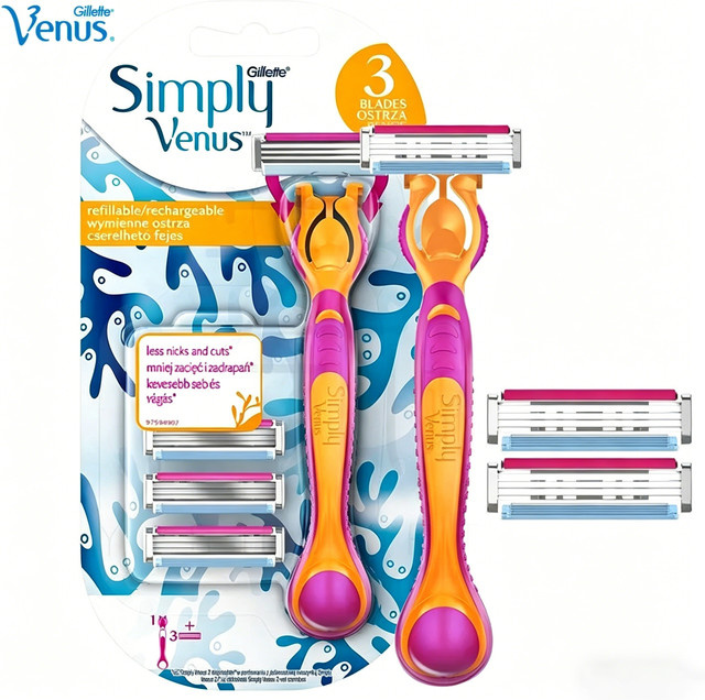 Gillette Venus Simply Rasierer für Damen, 1 Griff + 3 Klingen - Bild 1