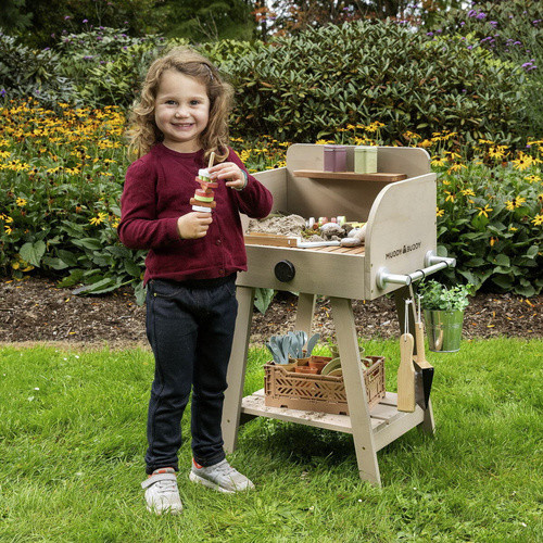 Muddy Buddy Spielgrill BBQ Chef aus Zypressenholz warmgrau - Bild 2