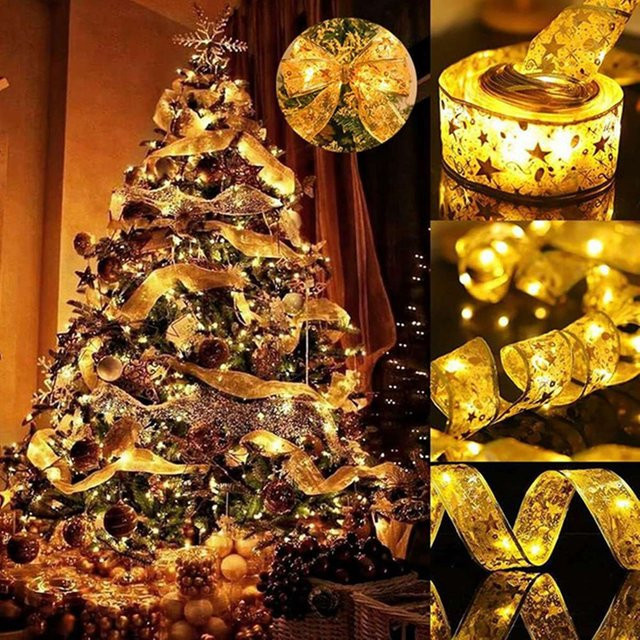Peach Forest LED Drahtlichterkette aus Kupfer in Warmweiß für Weihnachten, Party und Hochzeiten, Länge: 5 m - Bild 1