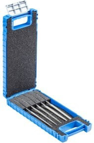 PFERD Diamant-Nadelfeilen-Set 5-teilig blau für harte Werkstoffe, Länge: 140 mm - Bild 1