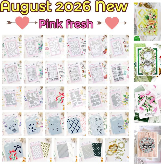 Pink Fresh Celestial Metall-Stanzform in Pink und Silber für DIY Scrapbook und Kartenbasteln - Bild 1