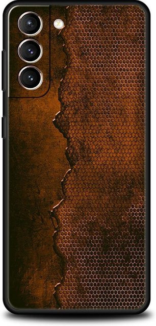 Handyhülle im Vintage Industriestil für Samsung Galaxy S24 FE S23 S22 S21 S20 Ultra Plus Edge in Braun aus weichem TPU - Bild 1