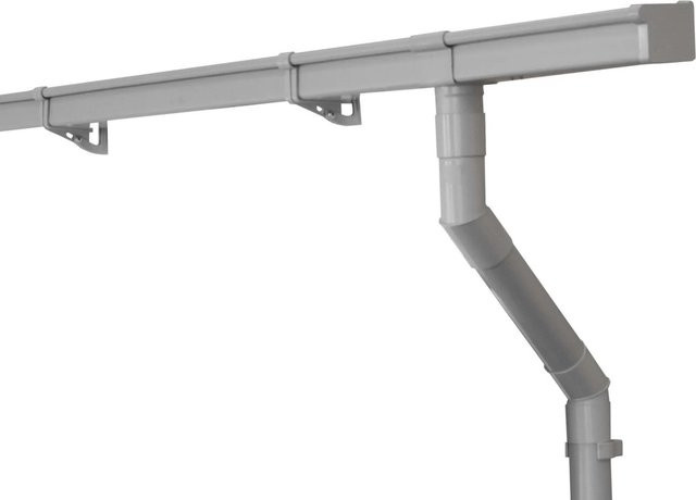 INEFA Dachrinnen Set Kastenrinne aus Kunststoff in Grau, NW 68/68mm, 4m Länge - Bild 1