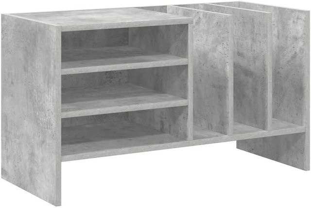 vidaXL Schallplattenschrank in Beton-Optik Grau, moderner Aufbewahrungsschrank aus Holzwerkstoff, B/T/H: 78,5 x 35 x 45 cm - Bild 1