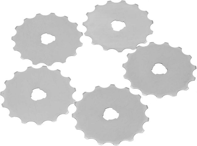 5er Set GoolRC Rollschneider Klingen aus gehärtetem Stahl, 45mm, Farbe: Weiß/Silber, für Patchwork, Leder und Stoff - Bild 1
