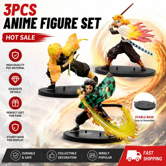 Bandai Demon Slayer Tanjirou Agatsuma Zenitsu Kyoujurou Actionfigur - Bild 1