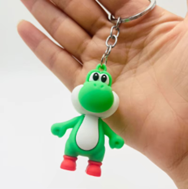 Bandai Super Mario Schlüsselanhänger-Set, Yoshi Prinzessin Peach Donkey Kong, PVC, Set / Bundle - Bild 3