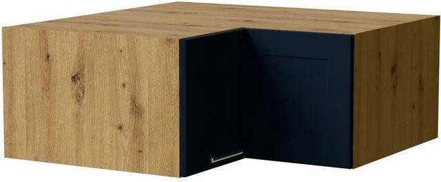 Feldmann-Wohnen Eckaufsatzschrank Oslo Küchenschrank Eiche Artisan und Indigo Matt mit Soft-Close-Türen, B/T/H: 90 x 36 x 90 cm - Bild 1