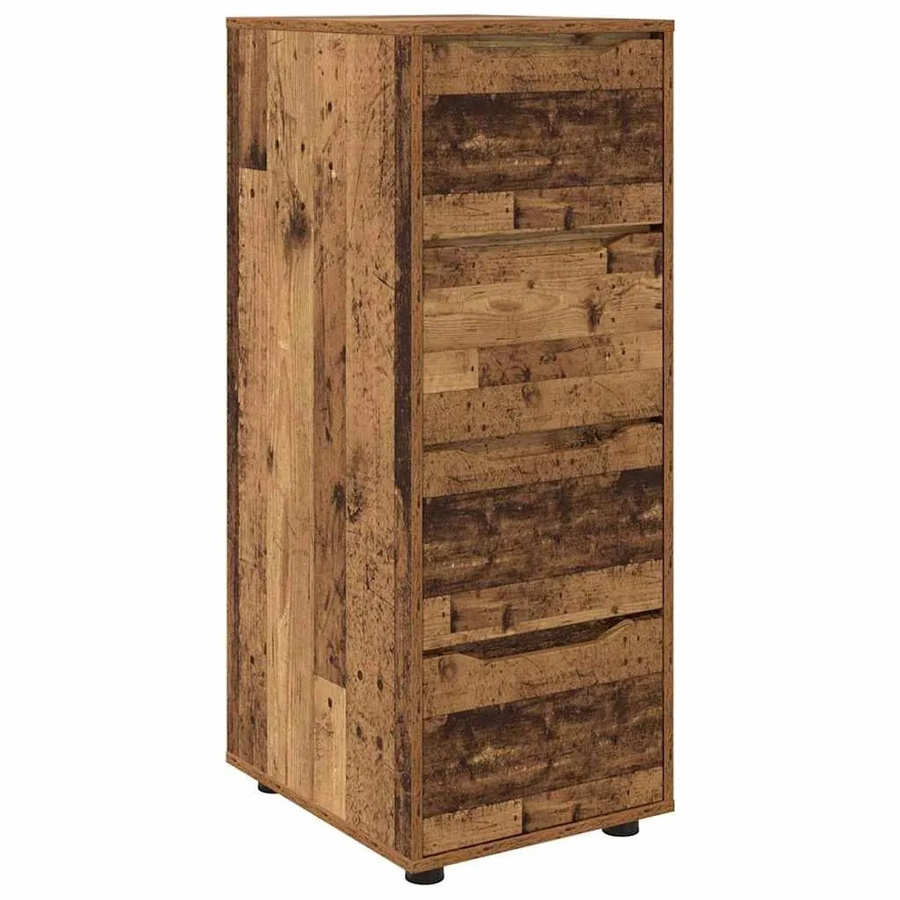 vidaXL Aufbewahrungsschrank aus Holzwerkstoff in Braun, minimalistisches Design, B/T/H: 40 x 40 x 105 cm - Bild 2
